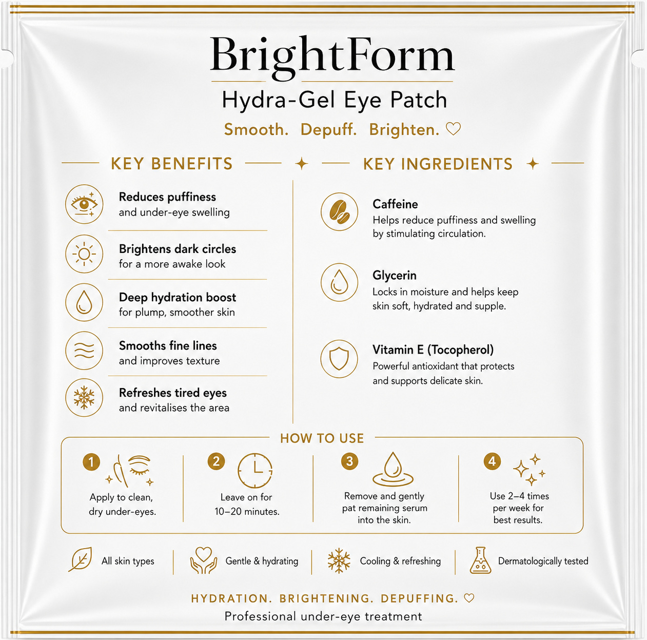 BrightForm Gel Eye Patches