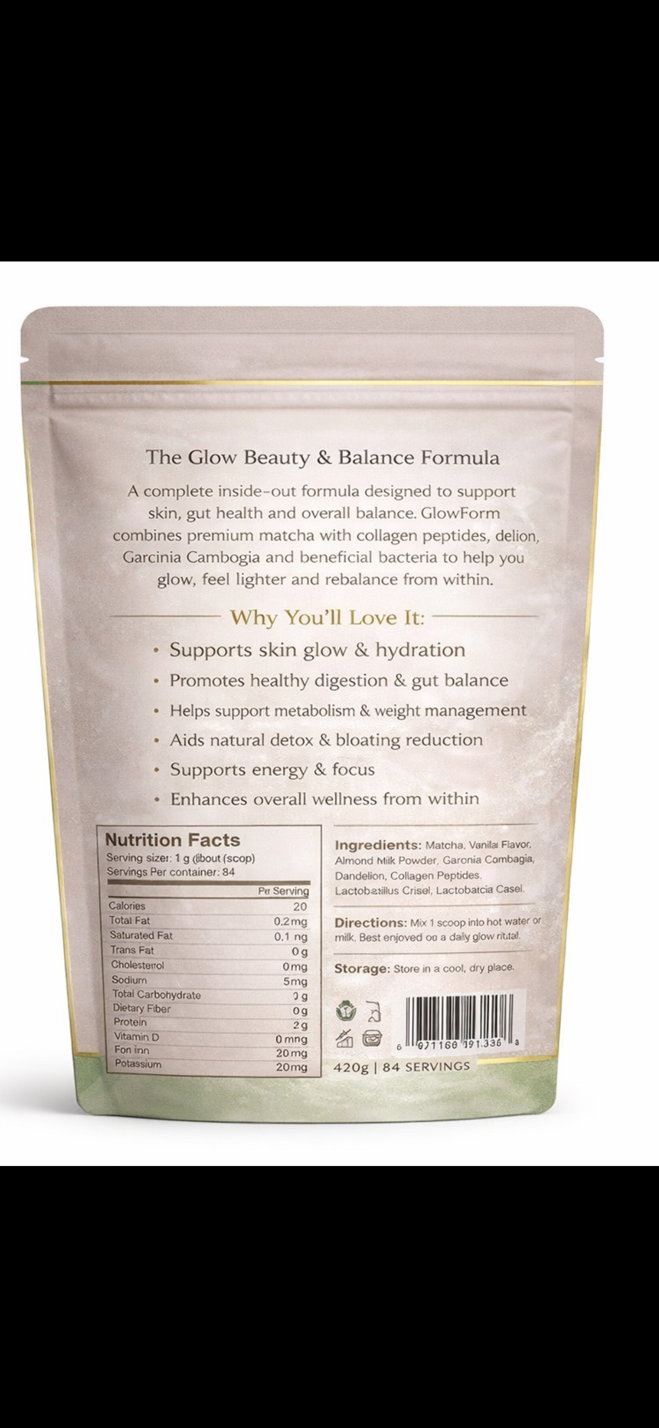 GlowForm Collagen Matcha - Vanilla Flavour