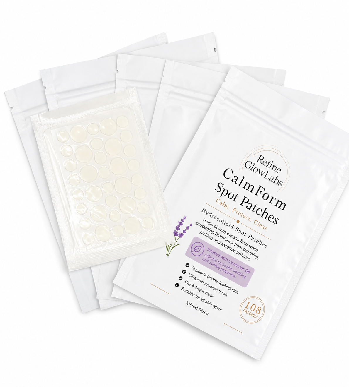 CalmForm Hydrocolloid Spot Patches - Lavender Infused