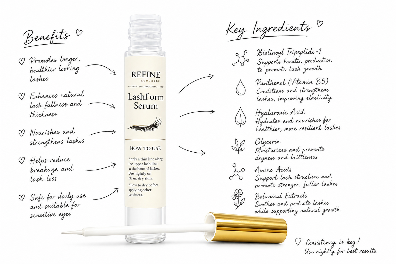 LashForm Lash Growth Conditioning Peptide Serum