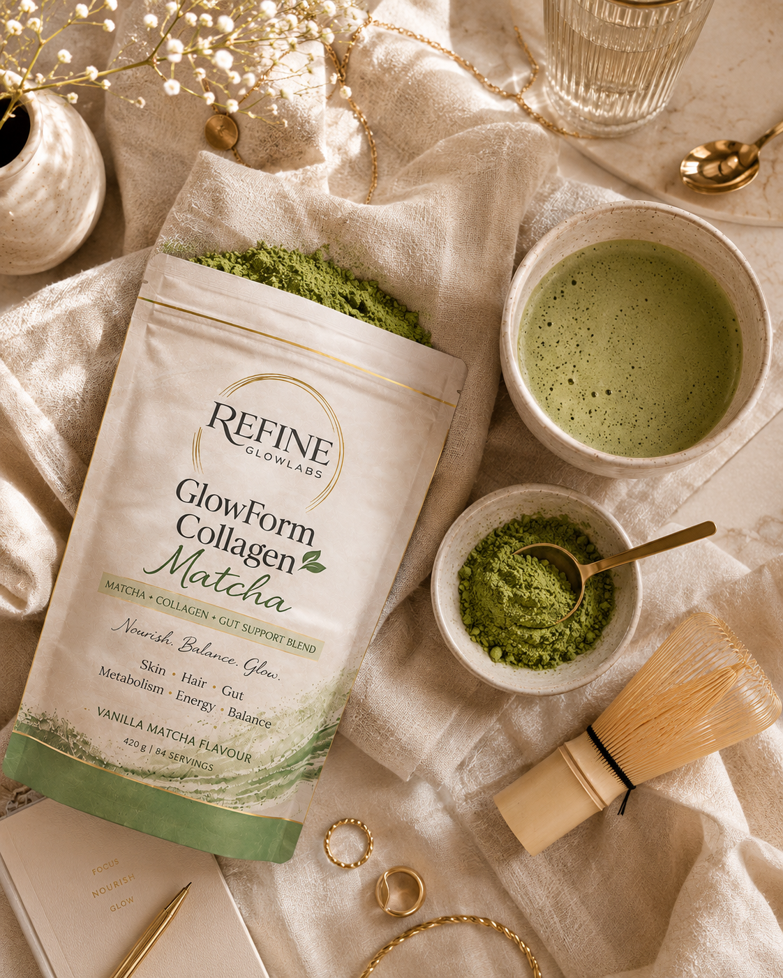 GlowForm Collagen Matcha - Vanilla Flavour