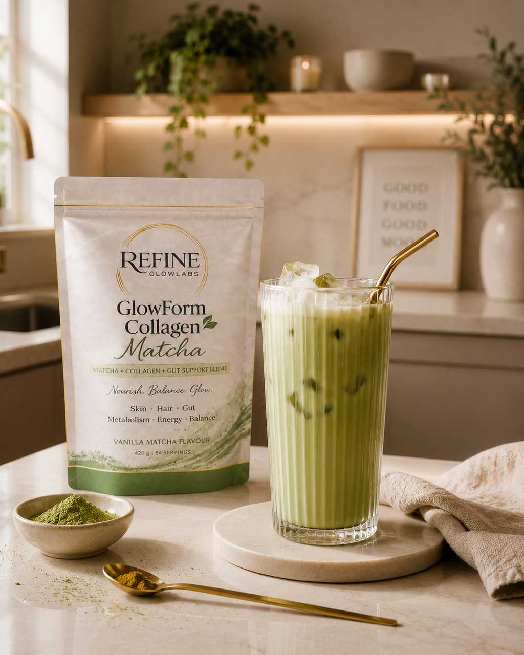 GlowForm Collagen Matcha - Vanilla Flavour