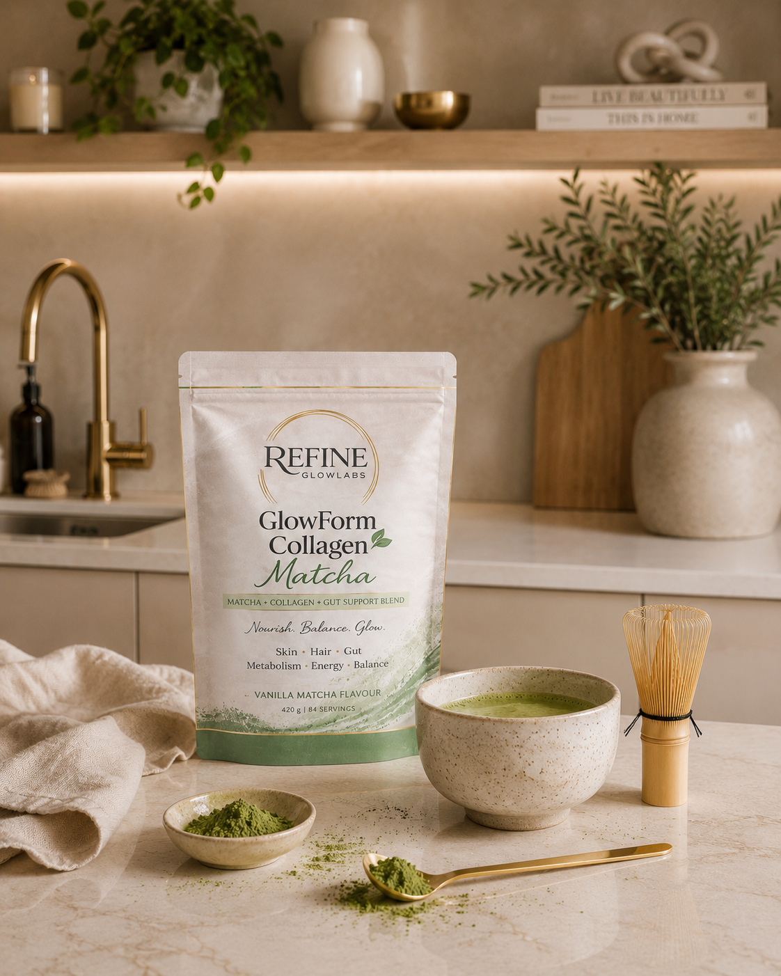 GlowForm Collagen Matcha - Vanilla Flavour