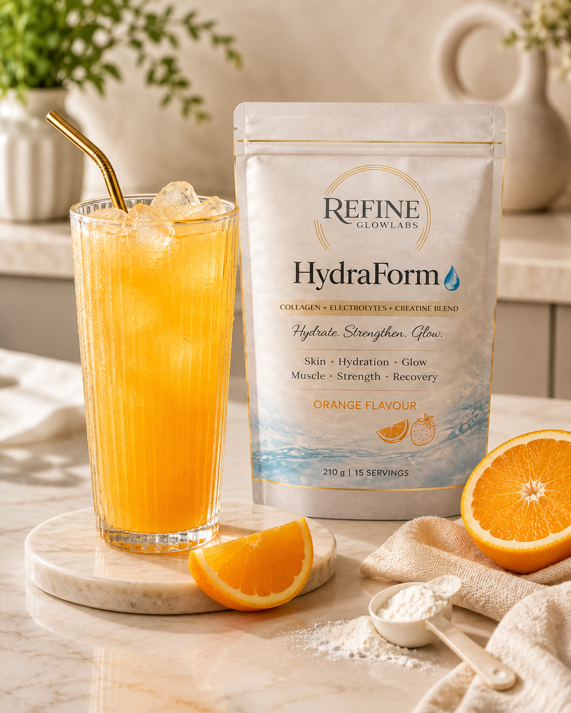 HydraForm Electrolyte, Creatine & Collagen Powder